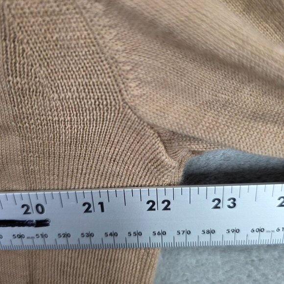 Mens Express Tan 100% Merino Wool Turtleneck Sweater Long Sleeve Size XL - Picture 5 of 7